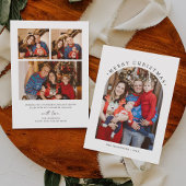 クリスマス家族写真のホリデーカード 招待状