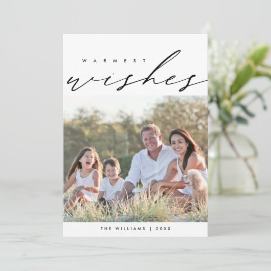 クリスマス家族写真のライアベイ(暖かい願いを込めて) シーズンカード (スタンド正面)