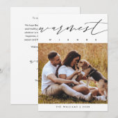 クリスマス家族写真のラッピング、最もあたたかな願い シーズンカード (正面/裏面)