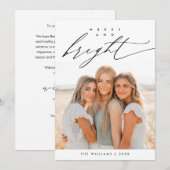 クリスマス家族写真のレイアウト　楽しくて明るく シーズンカード (正面/裏面)