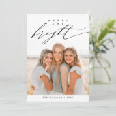 クリスマス家族写真のレイアウト　楽しくて明るく シーズンカード (スタンド正面)