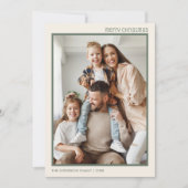 クリスマス家族写真コラージュ4 シーズンカード (正面)