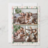 クリスマス家族写真コラージュ4 シーズンカード (裏面)