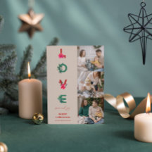 クリスマス家族写真コラージュ | 愛 平和 喜び