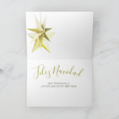 クリスマス家族写真パロールスペイン語 カード (内部)