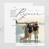 クリスマス家族写真レイオーバー、喜びに満ちた シーズンカード (正面/裏面)