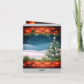 クリスマス家族写真折りたたみホリデーカード シーズンカード (裏面)