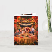 クリスマス家族写真折りたたみホリデーカード シーズンカード (正面)