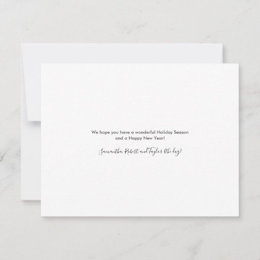 クリスマス家族写真3点セット  ホリデーグリーティング ノートカード (裏面)