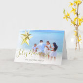 クリスマス家族写真 パロール スペイン語 カード (黄色い花)