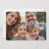 クリスマス家族写真 フラットホリデーカード シーズンカード (裏面)