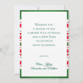 クリスマス家族写真　愛　平和　喜び　ホリデーカード シーズンカード (裏面)