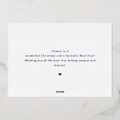 クリスマス家族写真 箔シーズンカード (裏面)