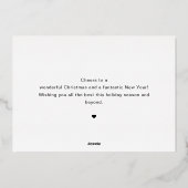 クリスマス家族写真 箔シーズンカード (裏面)