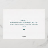 クリスマス家族写真 箔シーズンカード (裏面)