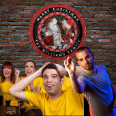 クリスマス家族写真 | 赤と黒の名前 ダーツボード