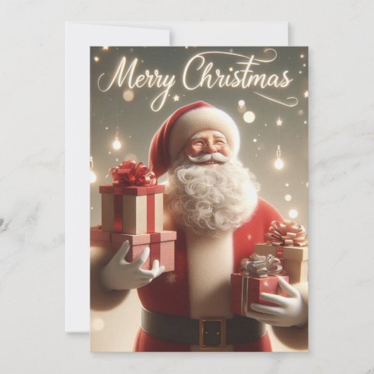 クリスマス家族向けグリーティングカード あたたかなホリデーシーズン シーズンカード (正面)