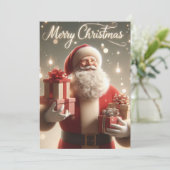 クリスマス家族向けグリーティングカード あたたかなホリデーシーズン シーズンカード (スタンド正面)