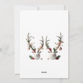 クリスマス家族向けグリーティングカード あたたかなホリデーシーズン シーズンカード (裏面)