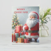 クリスマス家族向けグリーティングカード あたたかなホリデーシーズン シーズンカード (スタンド正面)