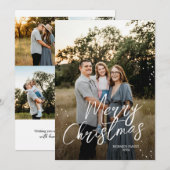 クリスマス家族向けグリーティングカード シーズンカード (正面/裏面)