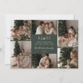 クリスマス家族6枚写真コラージュ シーズンカード (正面)