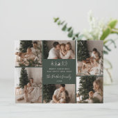 クリスマス家族6枚写真コラージュ シーズンカード (スタンド正面)