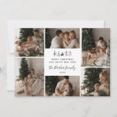 クリスマス家族6枚写真コラージュ シーズンカード (正面)