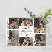 クリスマス家族6枚写真コラージュ シーズンカード (スタンド正面)