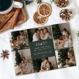 クリスマス家族6枚写真コラージュ シーズンカード