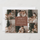 クリスマス家族6枚写真コラージュ シーズンカード (正面)