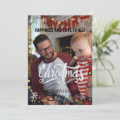 クリスマス家族、赤ちゃんサンタクロース ホリデーカード (スタンド正面)