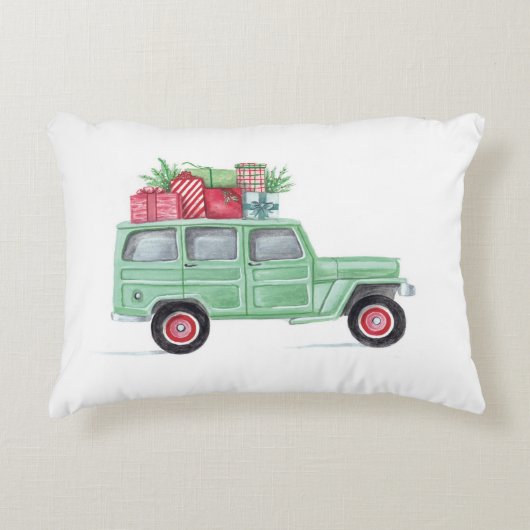 クリスマス家族Truckster アクセントクッション (正面)