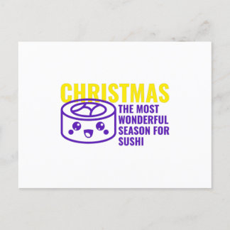 クリスマス寿司の最も素晴らしい季節 ポストカード