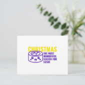 クリスマス寿司の最も素晴らしい季節 ポストカード (スタンド正面)
