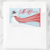 クリスマス封筒用シール 長方形シール (バッグ)