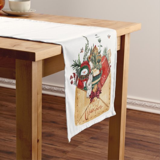 クリスマス封筒 ショートテーブルランナー (インサイチュ)