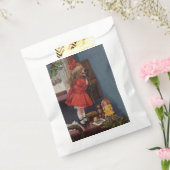 クリスマス小さな女の子電話アンティーク フェイバーバッグ (封をした状態)