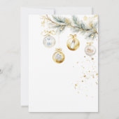 クリスマス小メリーさな赤ちゃんシャワーガラスボーブル 招待状 (裏面)