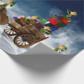 クリスマス小人とホッキョクグマ ラッピングペーパー (角)