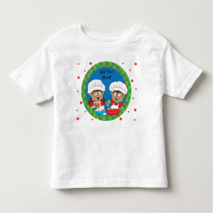 クリスマス小人のカラーベーキング トドラーTシャツ