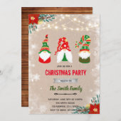 クリスマス小人の招待状 招待状 (正面/裏面)