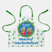 クリスマス小人の色 エプロン (正面)