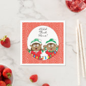 クリスマス小人の色 スタンダードカクテルナプキン (インサイチュ)