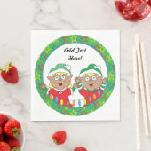 クリスマス小人の色 スタンダードランチョンナプキン (インサイチュ)