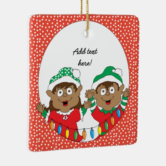 クリスマス小人の色 セラミックオーナメント (右)