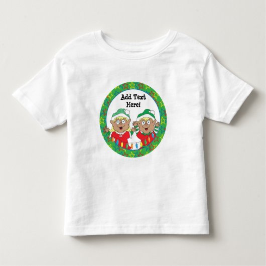 クリスマス小人の色 トドラーTシャツ (正面)