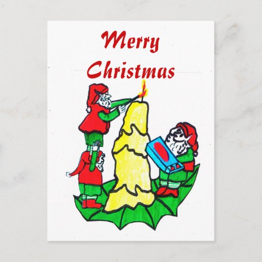 クリスマス小人はがき シーズンポストカード (正面)