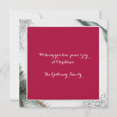 クリスマス小人ホホホホグリッターおもしろいフラットカード (裏面)