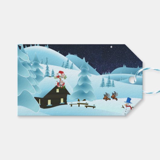 クリスマス小人 ギフトタグ (正面(横))